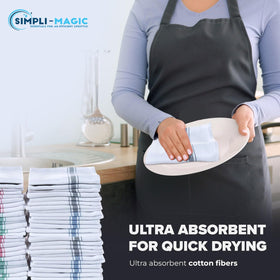 In-use kitchen scene demonstrates convenient spill cleanup and drying with SIMPLI-MAGIC towels