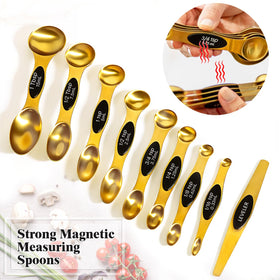 Sinnlicht gold magnetic spoons cling together for easy access.