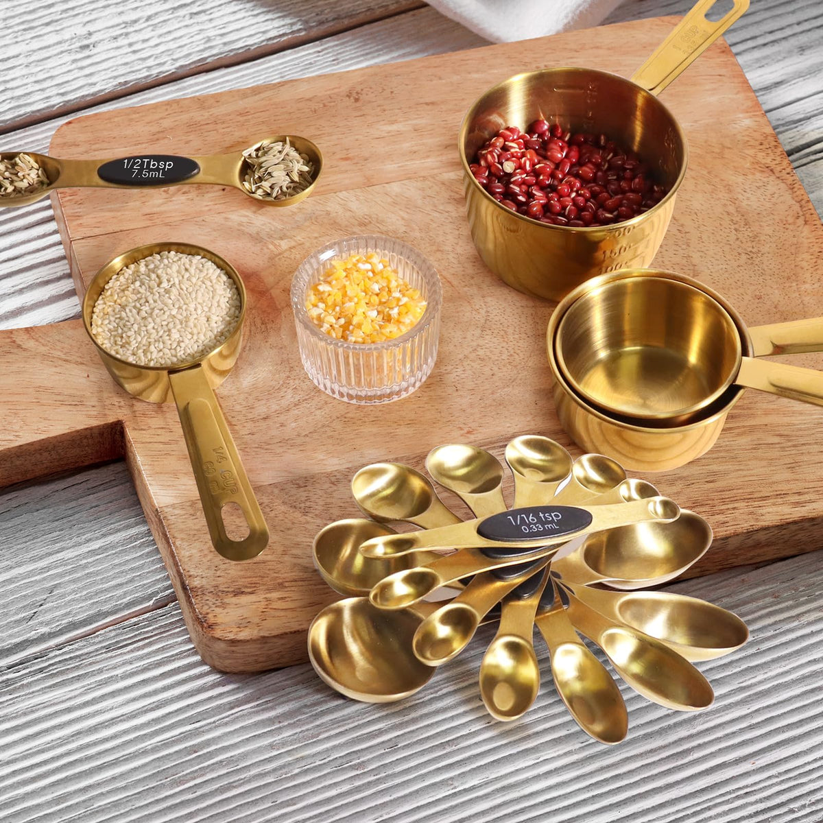 Sinnlicht gold wall-hanging holes simplify organization.