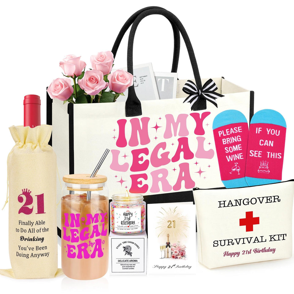 SiplyHaven 21st birthday tote bag—stylish and practical for her essentials.