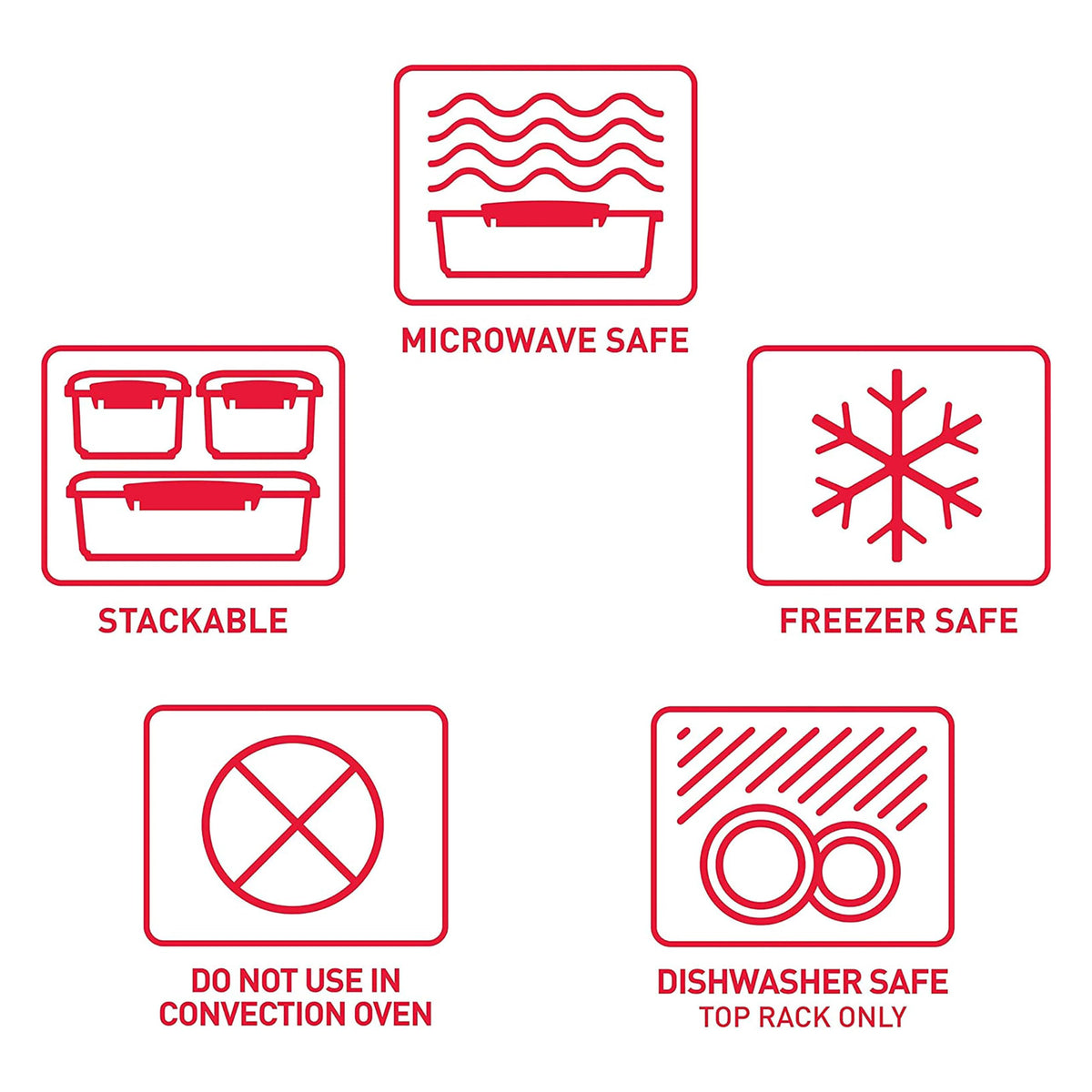 Sistema Heat & Eat seguro para congelador y refrigerador para almacenamiento