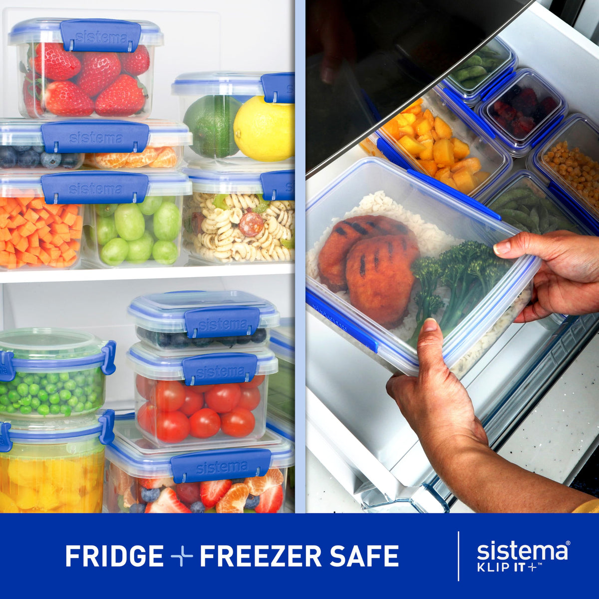 Top-rack dishwasher-safe Sistema KLIP IT Large 7L for easy cleanup.