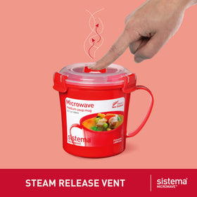 Sistema noodle bowl 940ml ideal for noodles or leftovers with splash-free heating.
