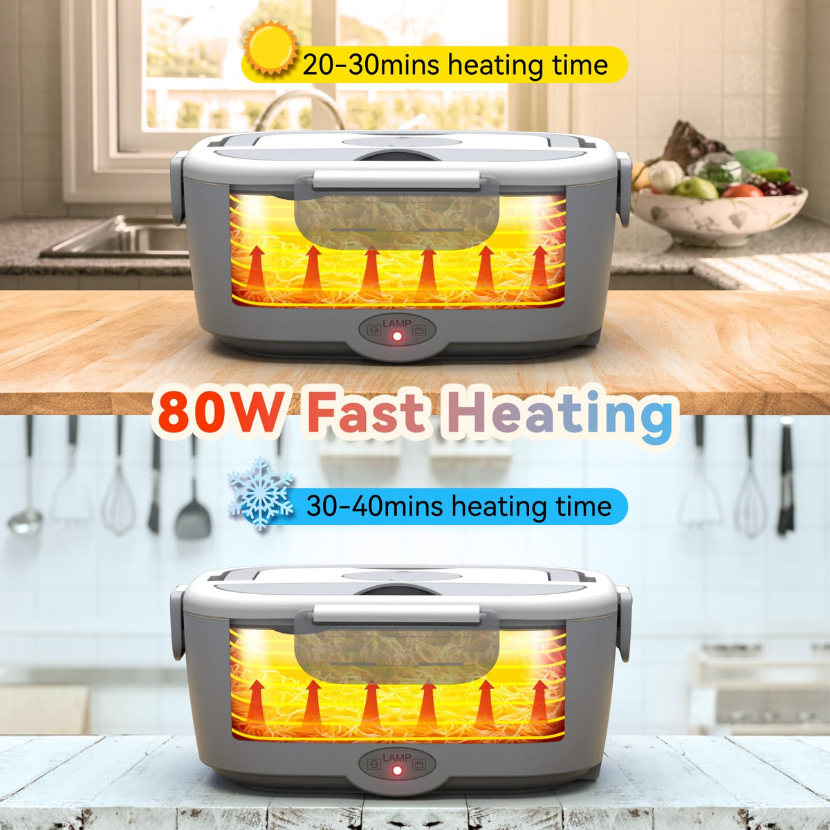 Sitlais divided and single inserts for flexible meal prep.