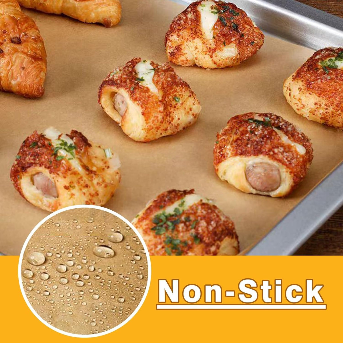 SIUDANGKA parchment paper sheets 100 pack keeps pans clean and convenient