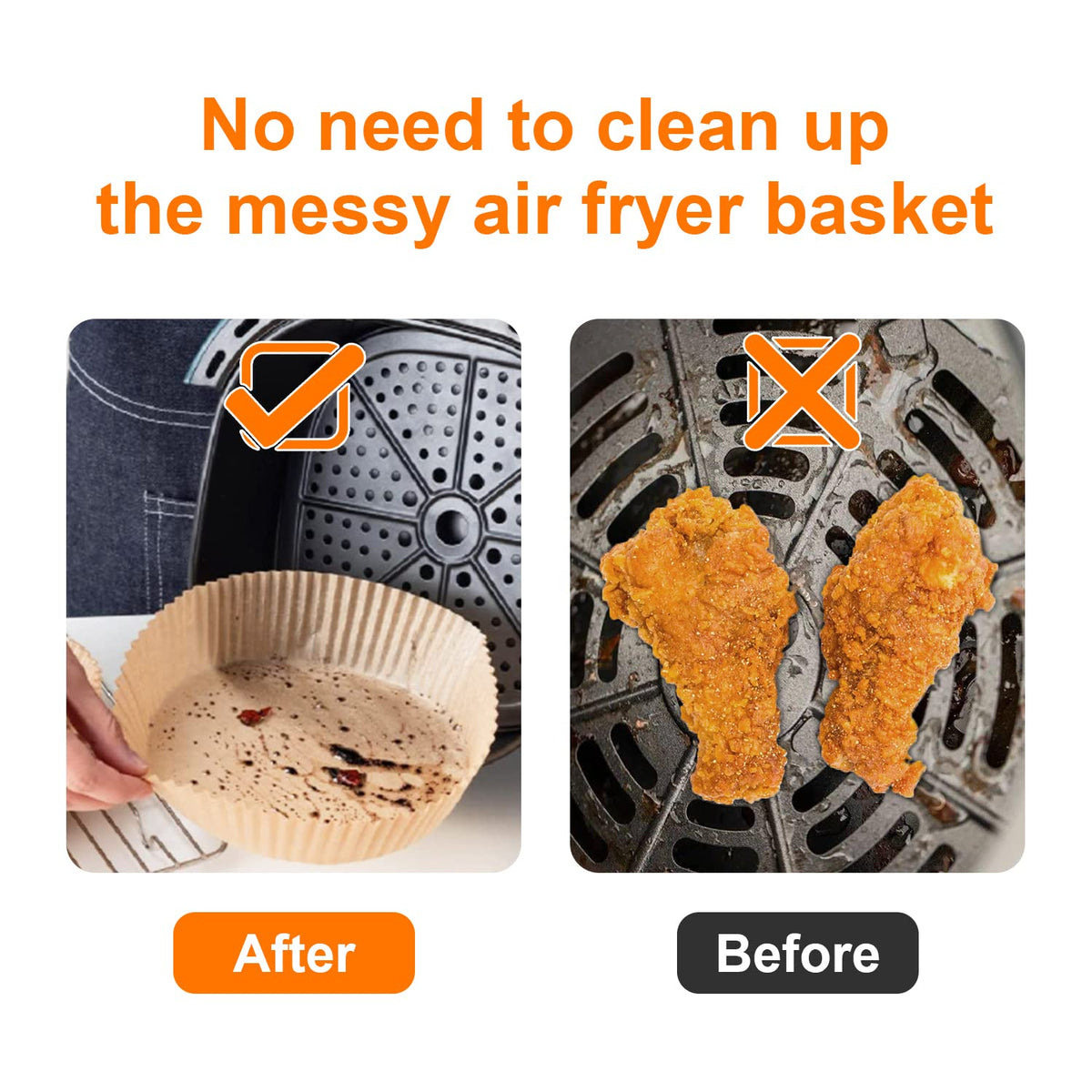 SIUDANGKA heat-resistant liners withstand up to 450°F for safe cooking.
