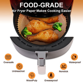 SIUDANGKA liners placed in an air fryer basket during cooking