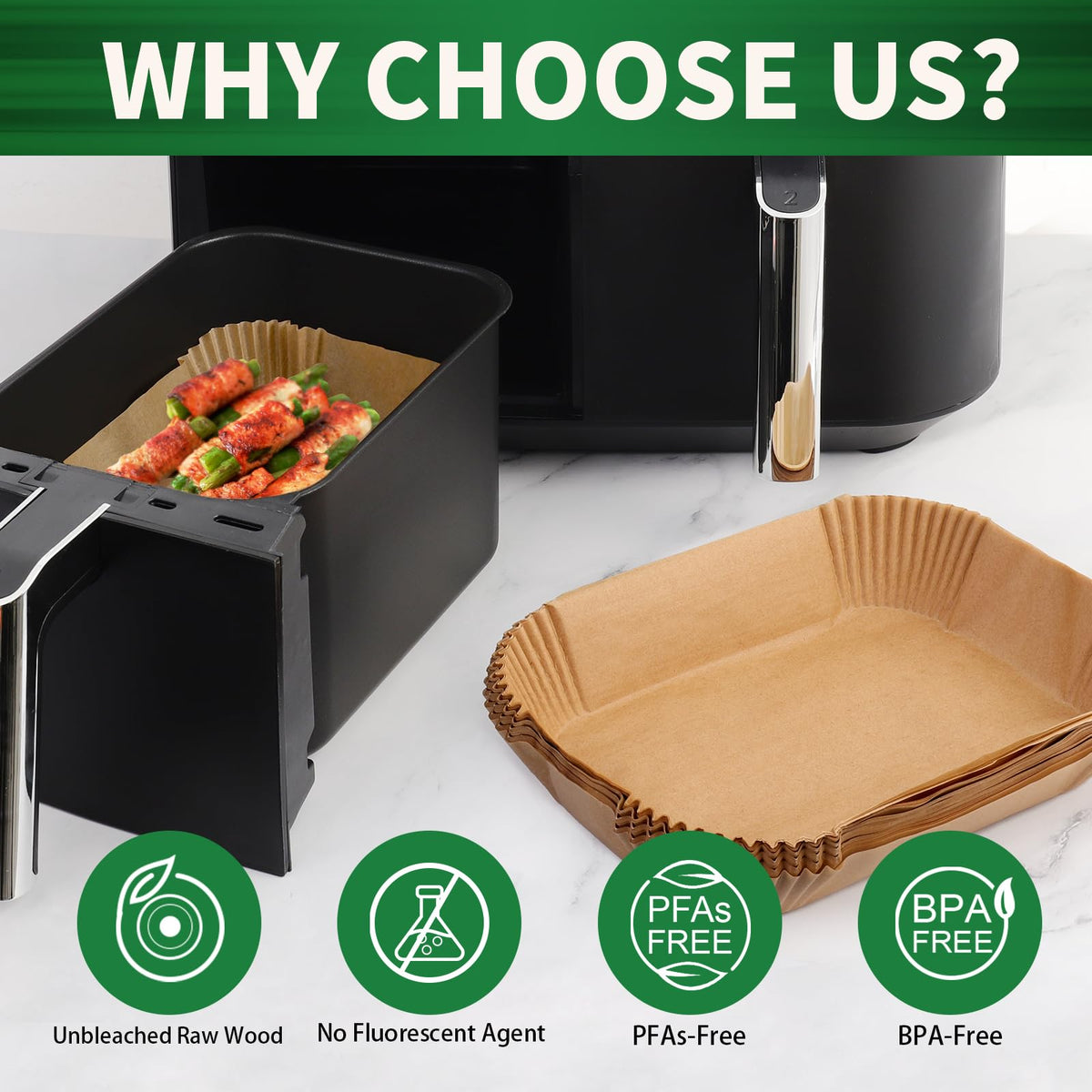 SIUDANGKA liner versatile for meat, pizza, and dessert in 3-7 qt fryers