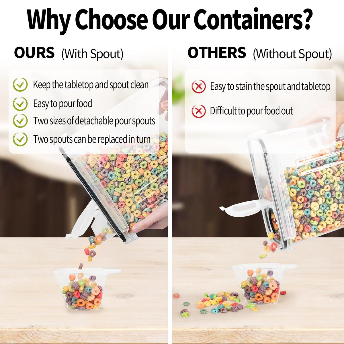 Skroam ergonomic grips provide comfortable handling during kitchen use