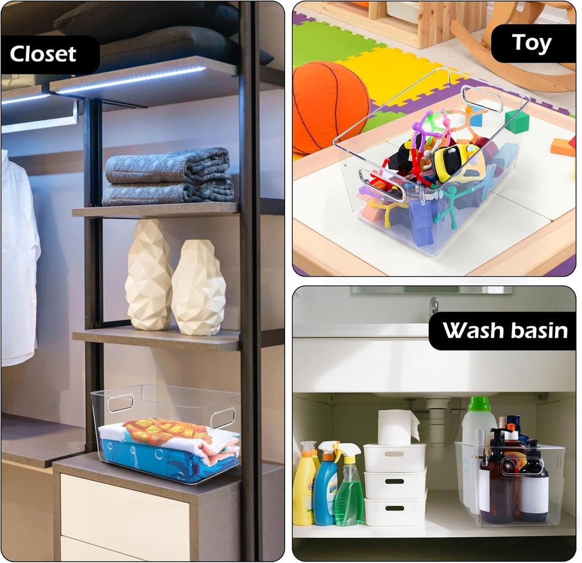SKTKSE anti-slip bottom stripes prevent sliding on slick fridge shelves