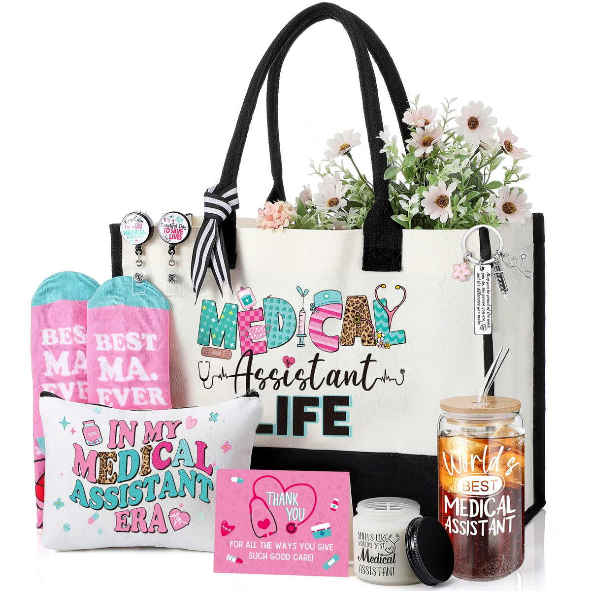 Skylety nurse gift tote bag: durable canvas for daily hospital use.