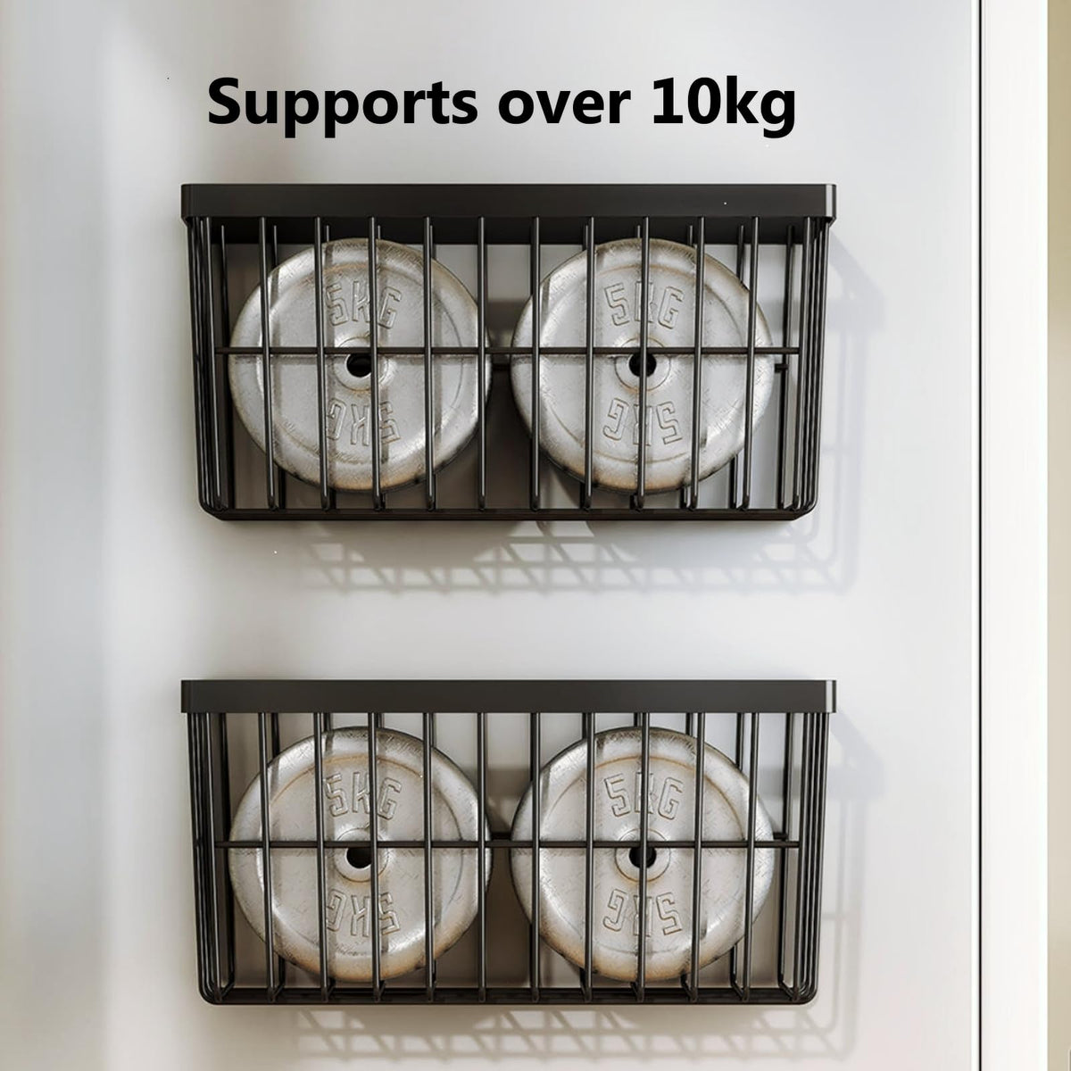 SleekStore no-drill installation saves walls and nails.