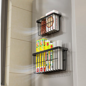 SleekStore desk stationery organizer on cabinet doors for quick access.