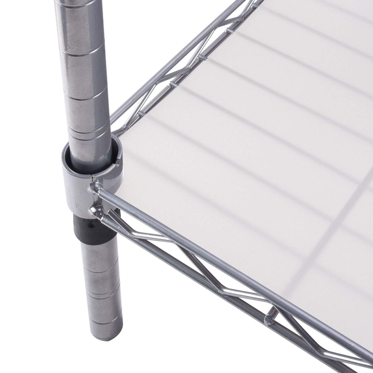 Slendor heavy-duty clear liner, 0.7mm thick, supports pantry shelf use.