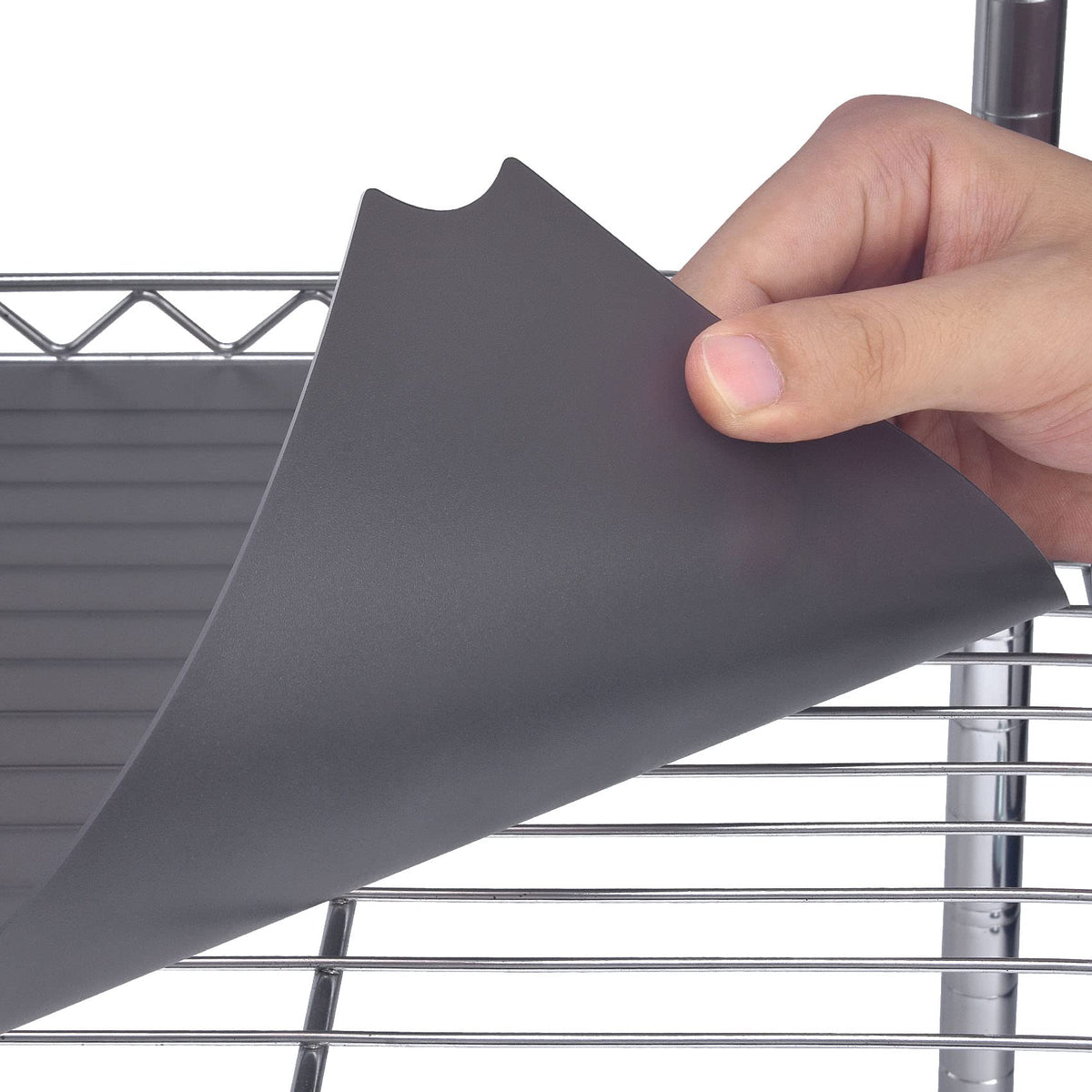 Slendor wire shelf liner 14x36 keeps small items from slipping.