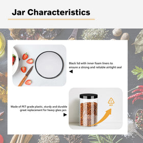 SLifeJars 32oz clear jar in kitchen setup for dispensing and measuring.