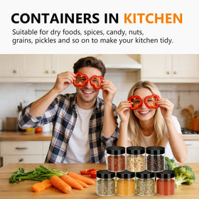 SLifeJars stackable jars save cabinet space and simplify pantry organization.