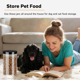 SLifeJars wide-mouth design simplifies filling and scooping.