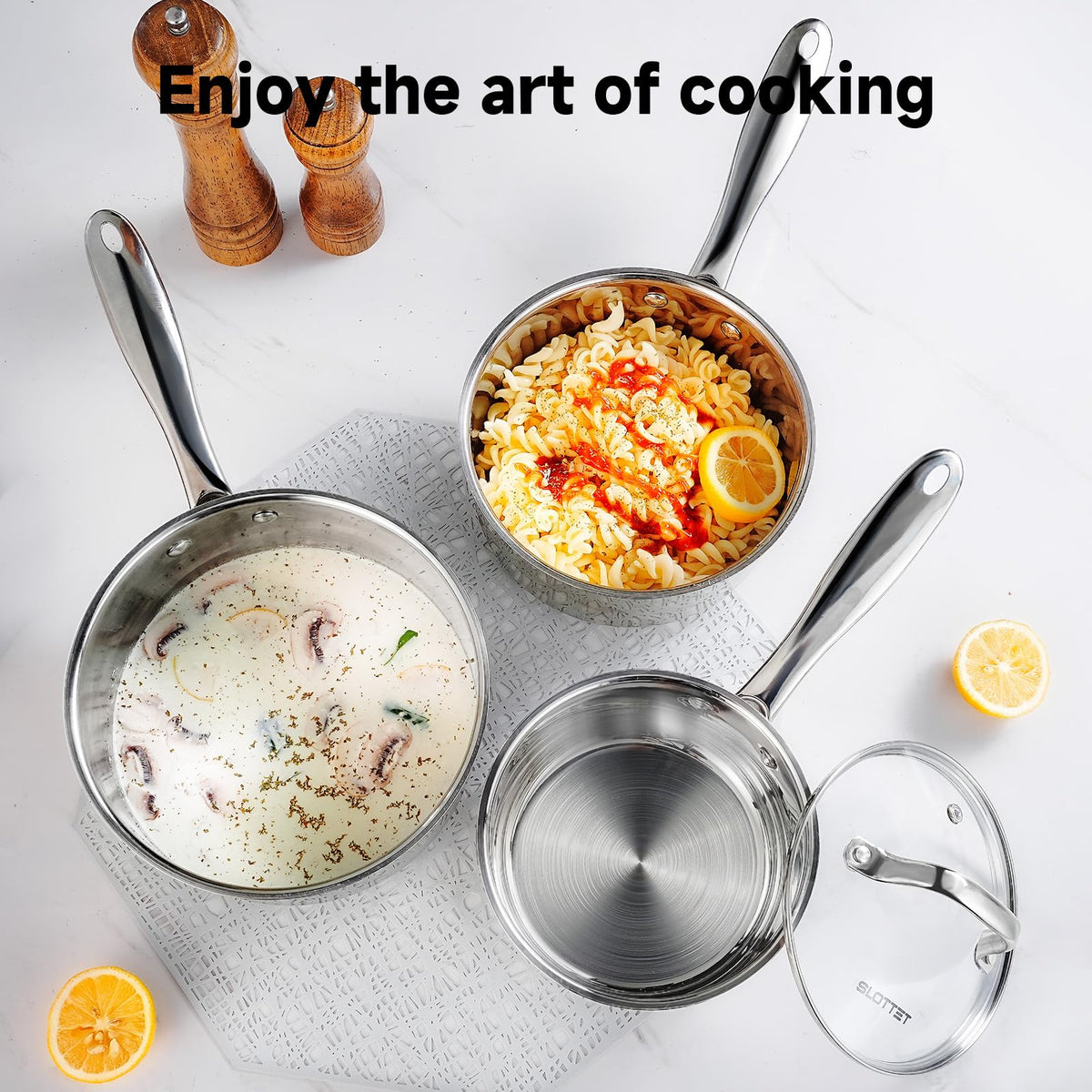 SLOTTET pan oven-safe up to 500F for finishing dishes