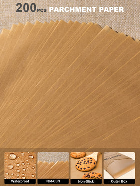 Smartake 200-count parchment pack supports everyday baking, grilling, steaming.