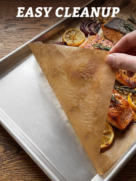 SMARTAKE disposable parchment simplifies cleanup and keeps the oven clean