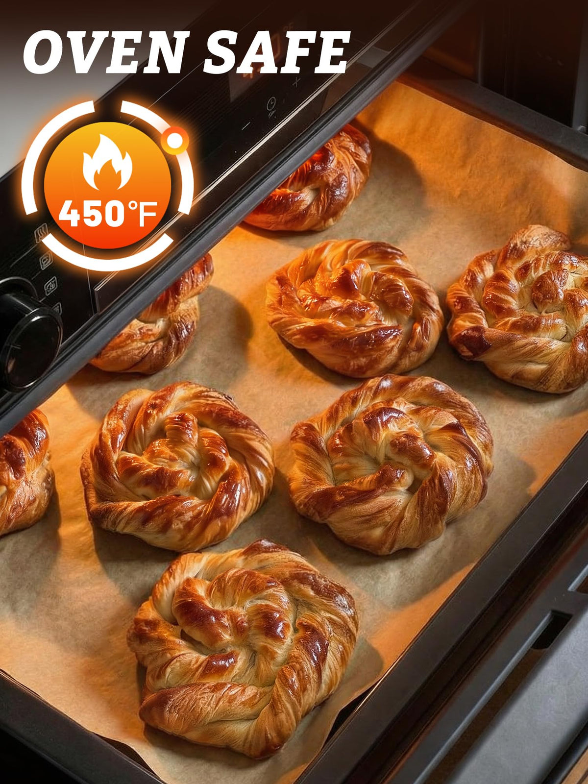 SMARTAKE flat cut parchment sheets prevent curling during use