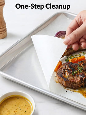 SMARTAKE 450°F heat-safe parchment keeps baked goods intact and flavorful.