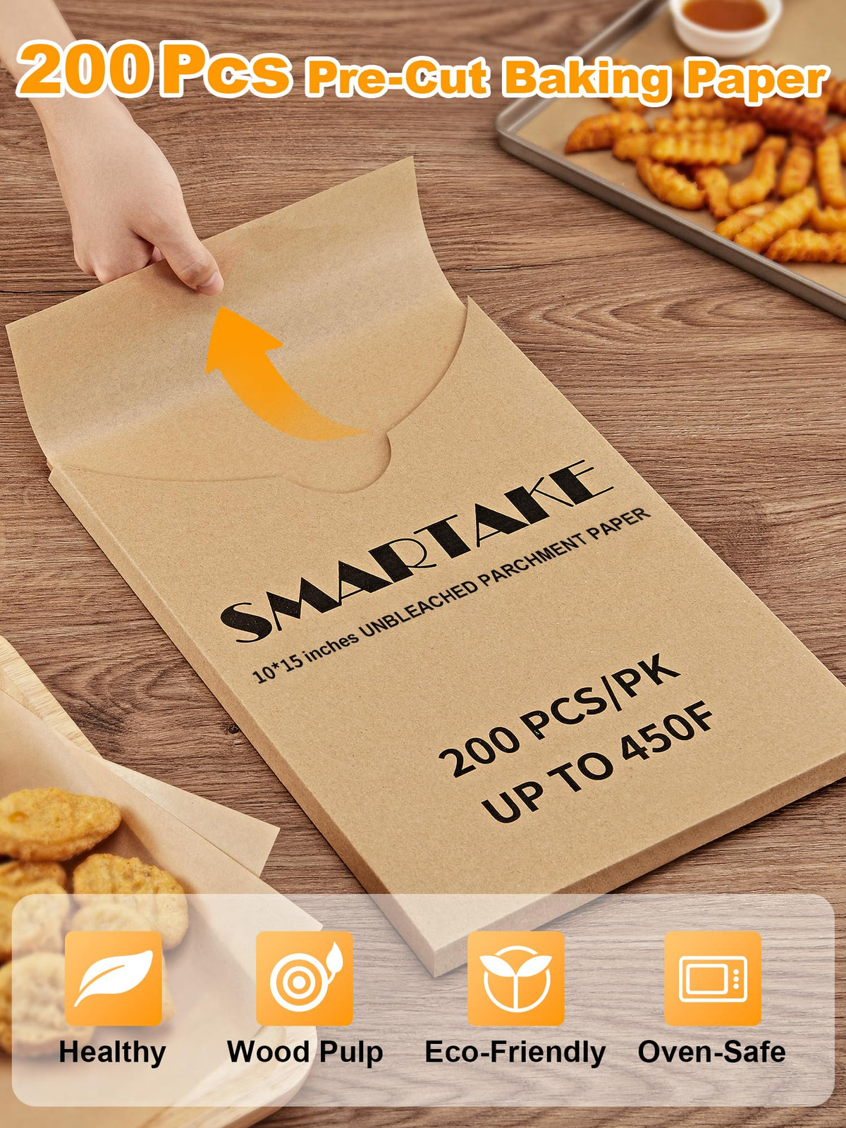 SMARTAKE no curl parchment paper stays flat on baking trays