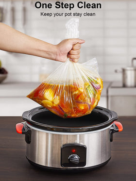 SMARTAKE oval-and-round pot liner fits multiple shapes; flexibility reduces prep limits