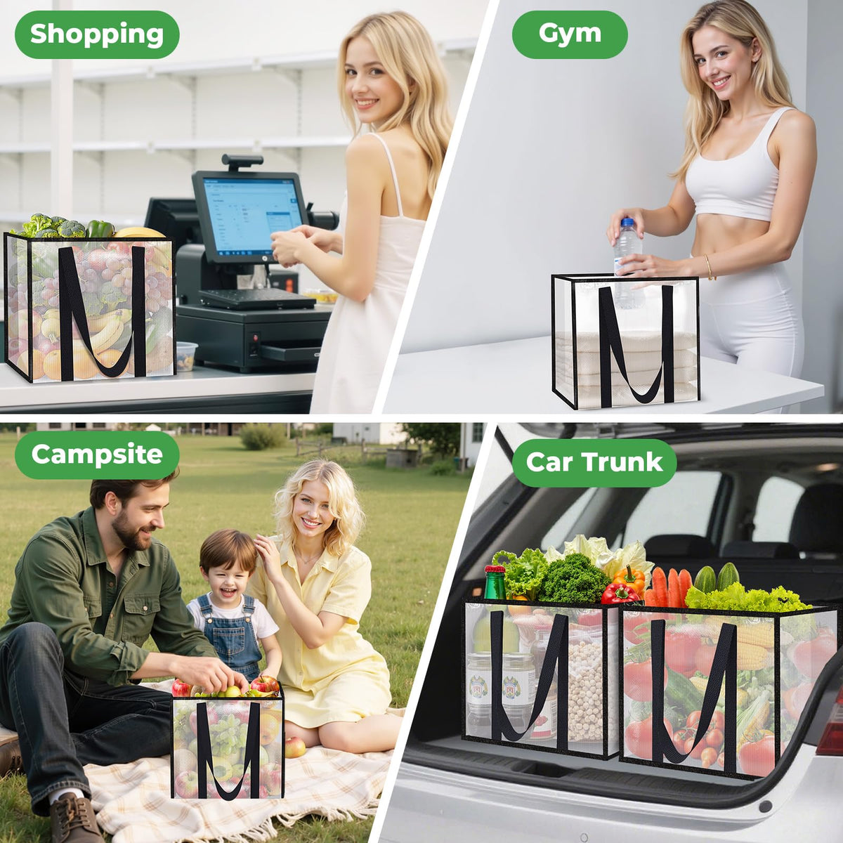 SmartTrends 12-inch handles offer comfortable carrying options.