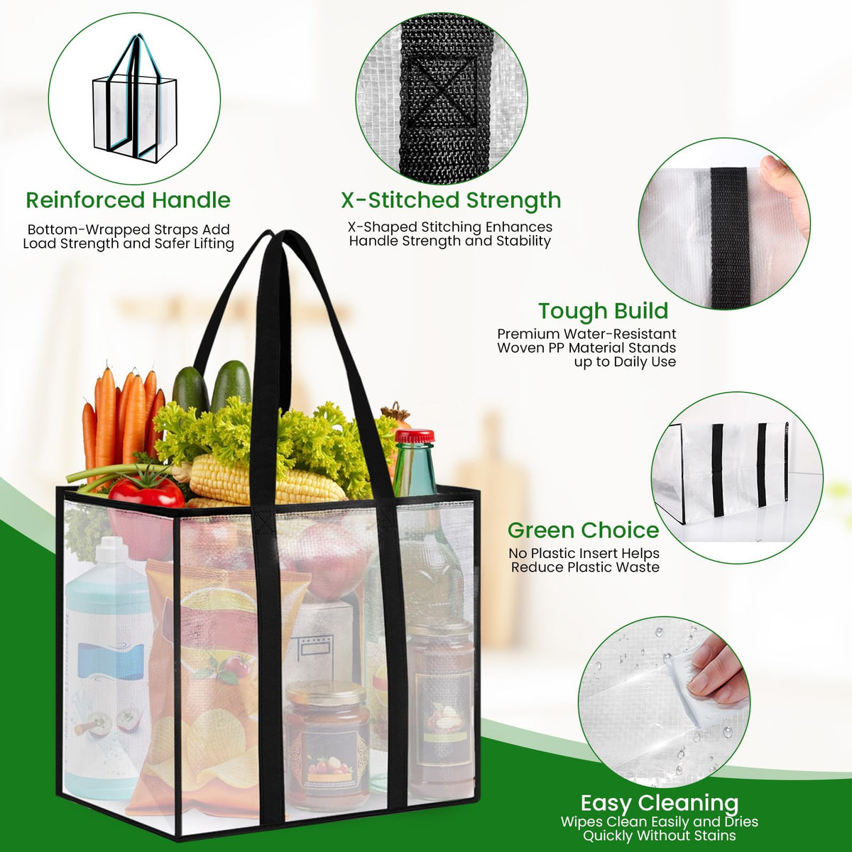 SmartTrends fold-flat bags store compactly in car trunk or drawer.