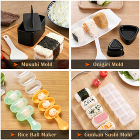 SmileTools musubi press mold creates playful, compact sushi snacks.