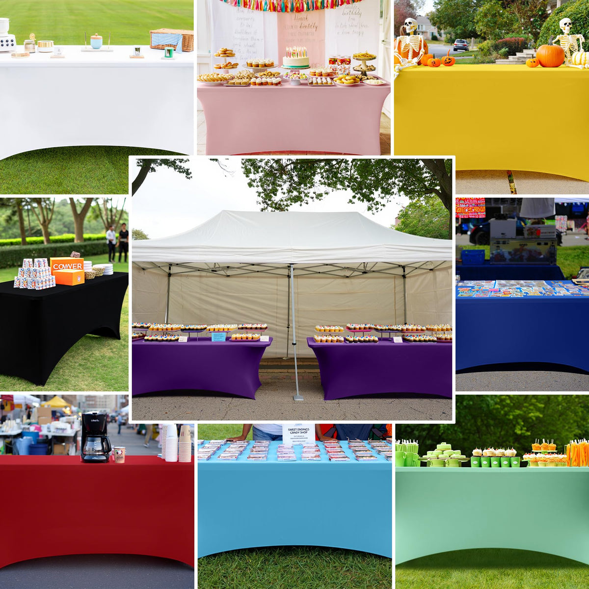 Smiry easy-care tablecloth ready for quick refresh after use.