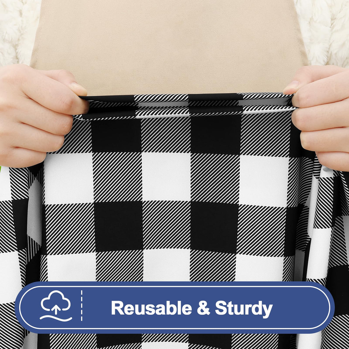 Smiry washable tablecloth easy to clean in machine after outdoor dining adventures.