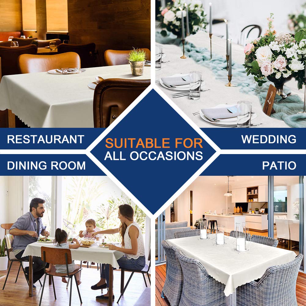 Smiry rectangle tablecloth suitable for indoor and outdoor gatherings.
