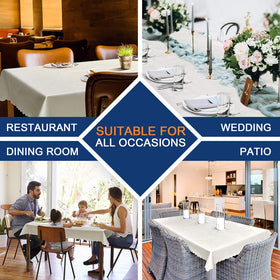 Smiry rectangle tablecloth suitable for indoor and outdoor gatherings.
