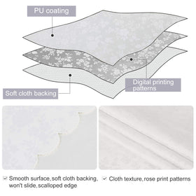 Smiry rectangle tablecloth wipe-clean surface handles spills with ease.