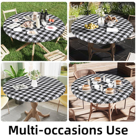 Smiry 36-44 inch round tablecloth fits standard dining tables