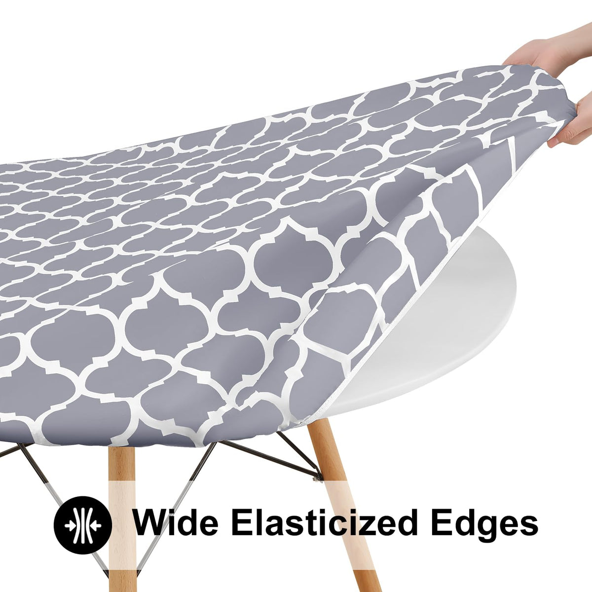 Smiry round picnic tablecloth with soft flannel backing prevents slipping.