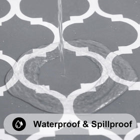 Smiry round table cloth with flannel backing prevents slipping on tables
