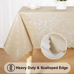 Smiry soft-touch vinyl tablecloth with comfortable feel and protection