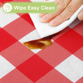 Smiry tablecloth indoors at a dining setup adds cozy, reusable cover