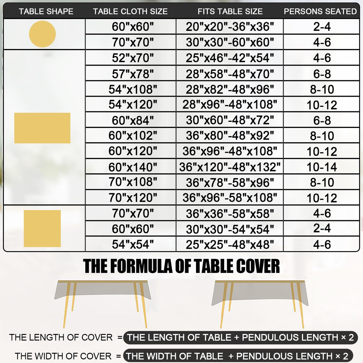 Smiry indoor-outdoor tablecloth suitable for patios and gatherings.