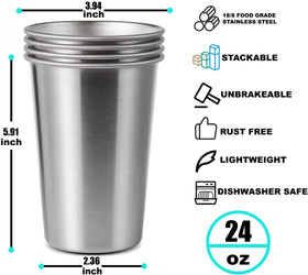 SMLIXE stainless steel drinking glasses for easy cleaning