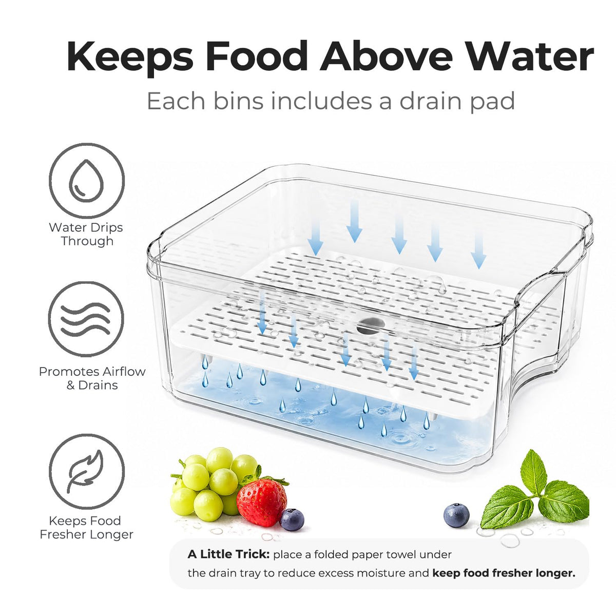 Clear SMRCAD bin with lids to keep contents contained