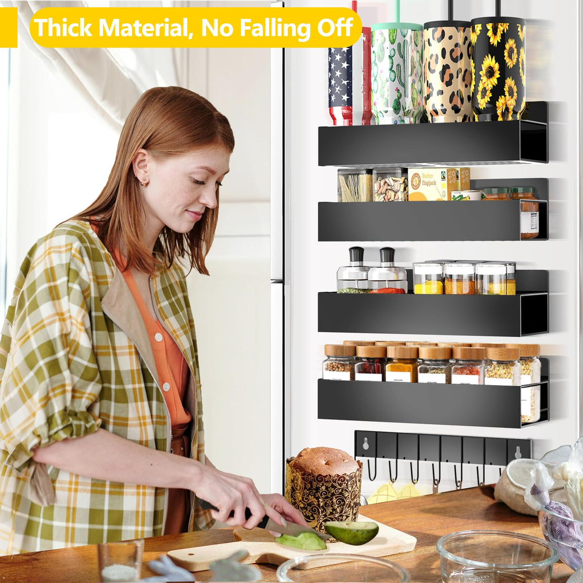 SMRCAD versatile kitchen organizer for fridge, laundry, or cabinets