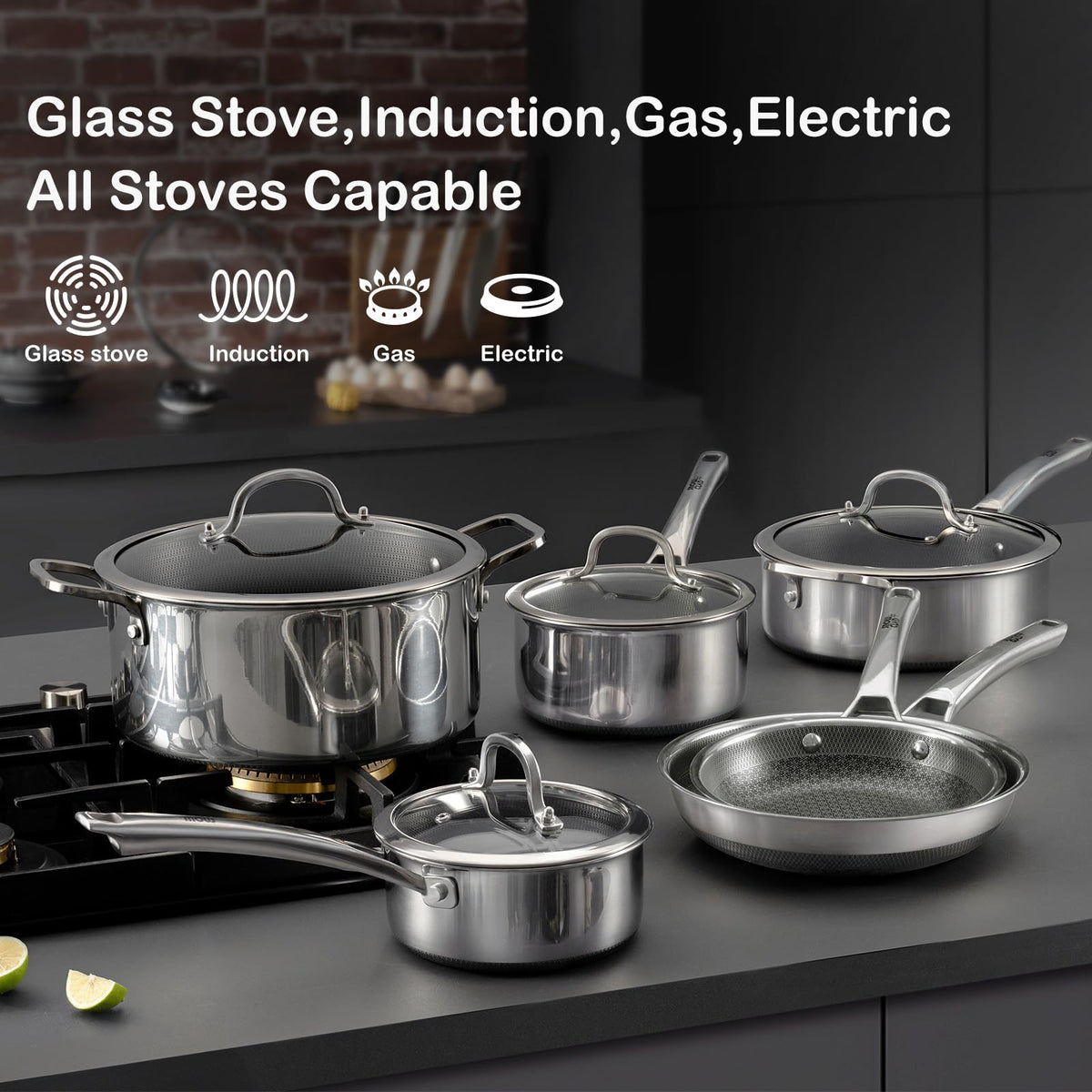Snowclad 10-inch frying pan ideal for sautéing and browning.