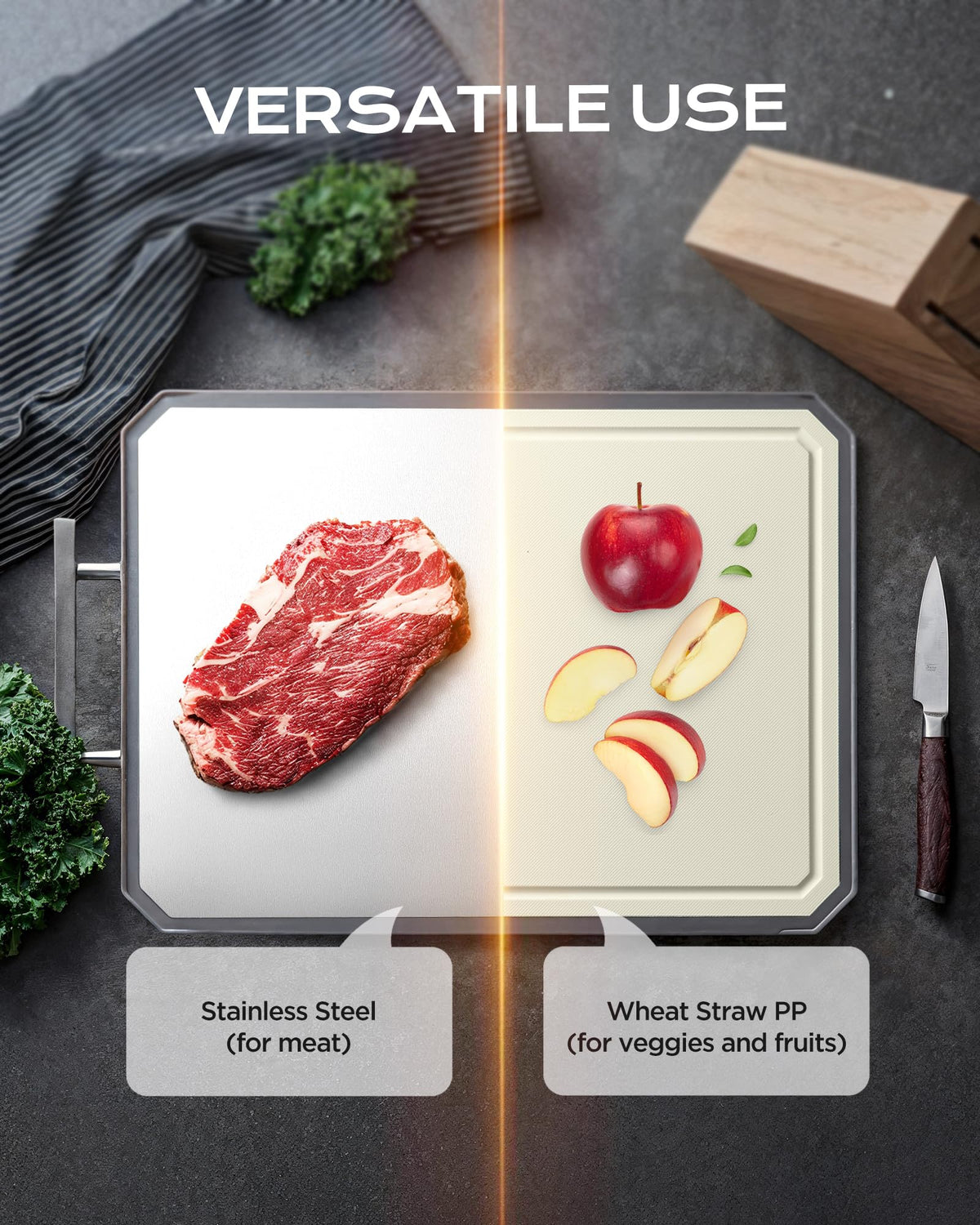 SNOWCLAD 16x11 inch large board ideal for meal prep and serving