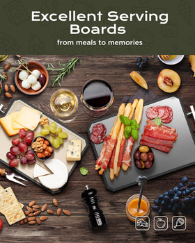 SNOWCLAD dual-faced cutting board with wheat straw veg side for easy prep