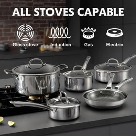 SNOWCLAD pan cleans easily thanks to the nonstick surface.